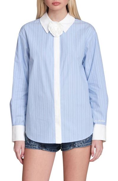 Avec Les Filles Avec Les Filles Rose Stripe Shirt
