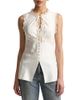 Avec Les Filles Avec Les Filles Satin Empire Waist Cutaway Top - 1