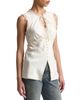 Avec Les Filles Avec Les Filles Satin Empire Waist Cutaway Top - 5