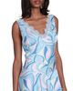 Avec Les Filles Avec Les Filles Satin Paisley Lace Trim Bias Mini Dress - 3