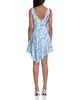 Avec Les Filles Avec Les Filles Satin Paisley Lace Trim Bias Mini Dress - 4