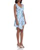 Avec Les Filles Avec Les Filles Satin Paisley Lace Trim Bias Mini Dress - 5