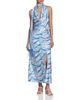 Avec Les Filles Avec Les Filles Satin Paisley Scarf Tie Halter Top - 2