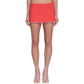 Avec Les Filles Avec Les Filles Scallop Edge Miniskirt