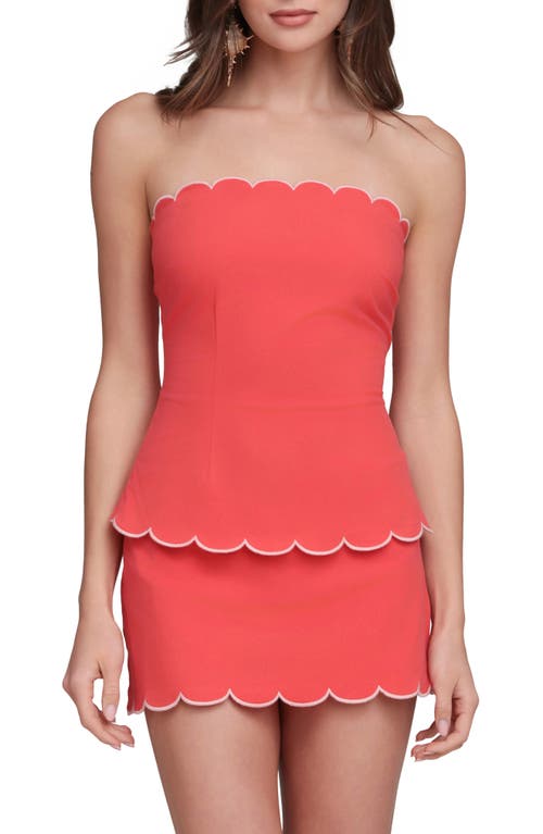 Avec Les Filles Avec Les Filles Scallop Edge Tube Top