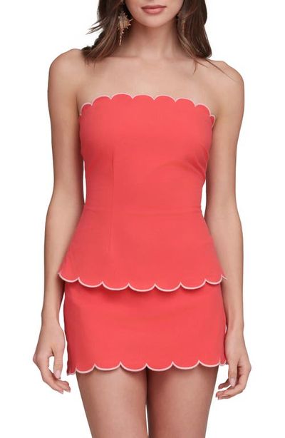 Avec Les Filles Avec Les Filles Scallop Edge Tube Top
