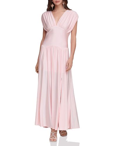 Avec Les Filles Avec Les Filles Shirred Jersey Maxi Dress