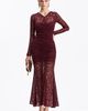 Avec Les Filles Avec Les Filles Shirred Lace Maxi Dress - 5