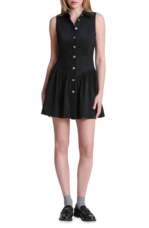 Avec Les Filles Avec Les Filles Sleeveless Faux Suede Minidress