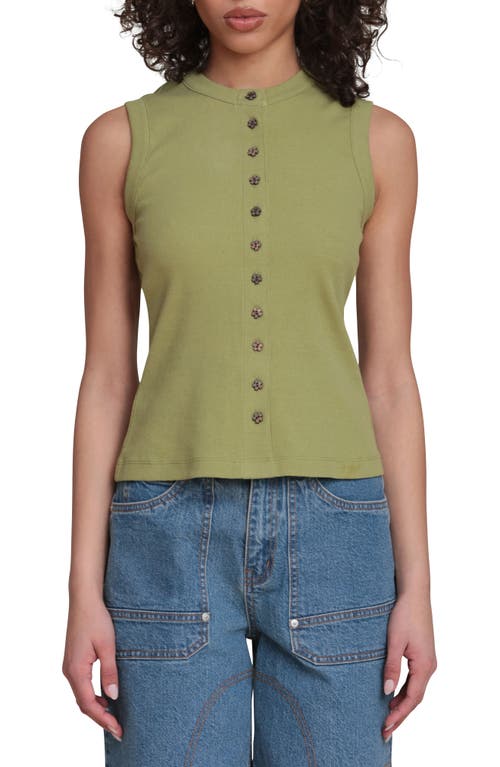 Avec Les Filles Avec Les Filles Sleeveless Rib Top
