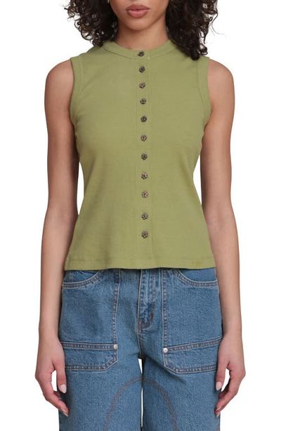 Avec Les Filles Avec Les Filles Sleeveless Rib Top