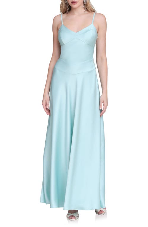 Avec Les Filles Avec Les Filles Sleeveless Satin Gown