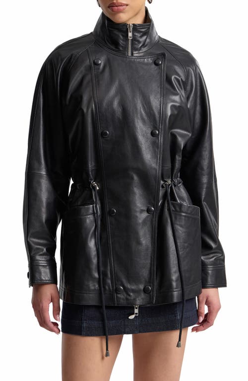 Avec Les Filles Avec Les Filles Slouchy Leather Jacket