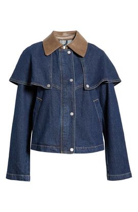 Avec Les Filles Avec Les Filles Stretch Denim Cape Jacket