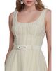 Avec Les Filles Avec Les Filles Striped Gingham Bustier Midi Dress - 5