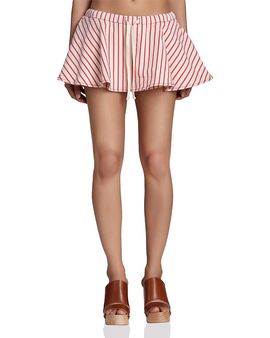 Avec Les Filles Avec Les Filles Striped Stretch Micro Skort