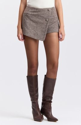 Avec Les Filles Avec Les Filles Textured Mini Skort