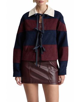 Avec Les Filles Avec Les Filles Tie Front Corduroy Jacket