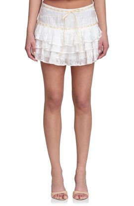 Avec Les Filles Avec Les Filles Tiered Miniskirt