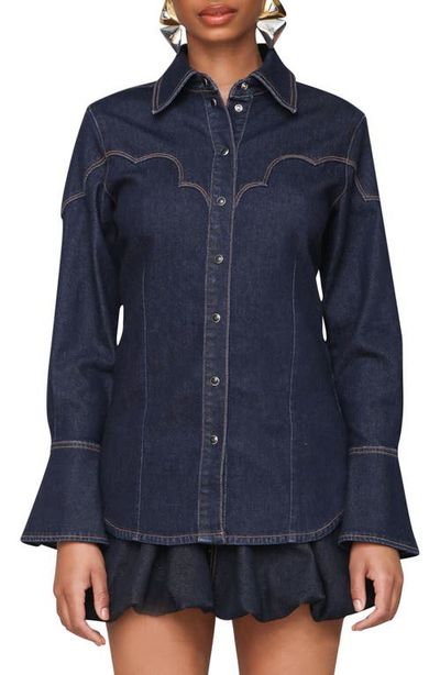 Avec Les Filles Avec Les Filles Western Denim Shirt