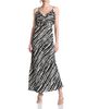 Avec Les Filles Avec Les Filles Zebra Print Braided Strap Ruffle Maxi Dress - 1