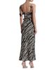 Avec Les Filles Avec Les Filles Zebra Print Braided Strap Ruffle Maxi Dress - 4
