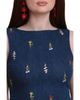 Avec Les Filles Aves Les Filles Denim Botanical Embroidery Bubble Hem Romper - 4