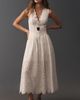 Avec Les Filles Cotton Eyelet Midi Dress - 1