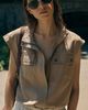 Avec Les Filles Cropped Cargo Vest Jacket - 1