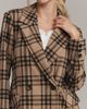 Avec Les Filles Double-Breasted Knit Plaid Blazer Jacket - 4