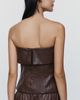 Avec Les Filles Faux Leather Strapless Top - 2