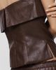 Avec Les Filles Faux Leather Strapless Top - 3