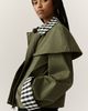 Avec Les Filles Gingham Trim Cape Jacket - 2