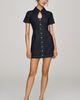 Avec Les Filles Keyhole Denim Mini Dress - 1