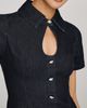 Avec Les Filles Keyhole Denim Mini Dress - 2