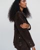 Avec Les Filles Suede Funnel Neck Jacket - 3