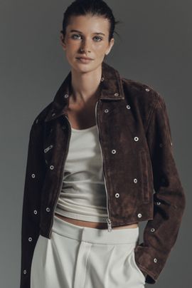 Avec Les Filles Suede Moto Jacket