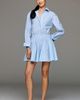 Avec Les Filles Waisted Long-Sleeve Shirt Dress - 4