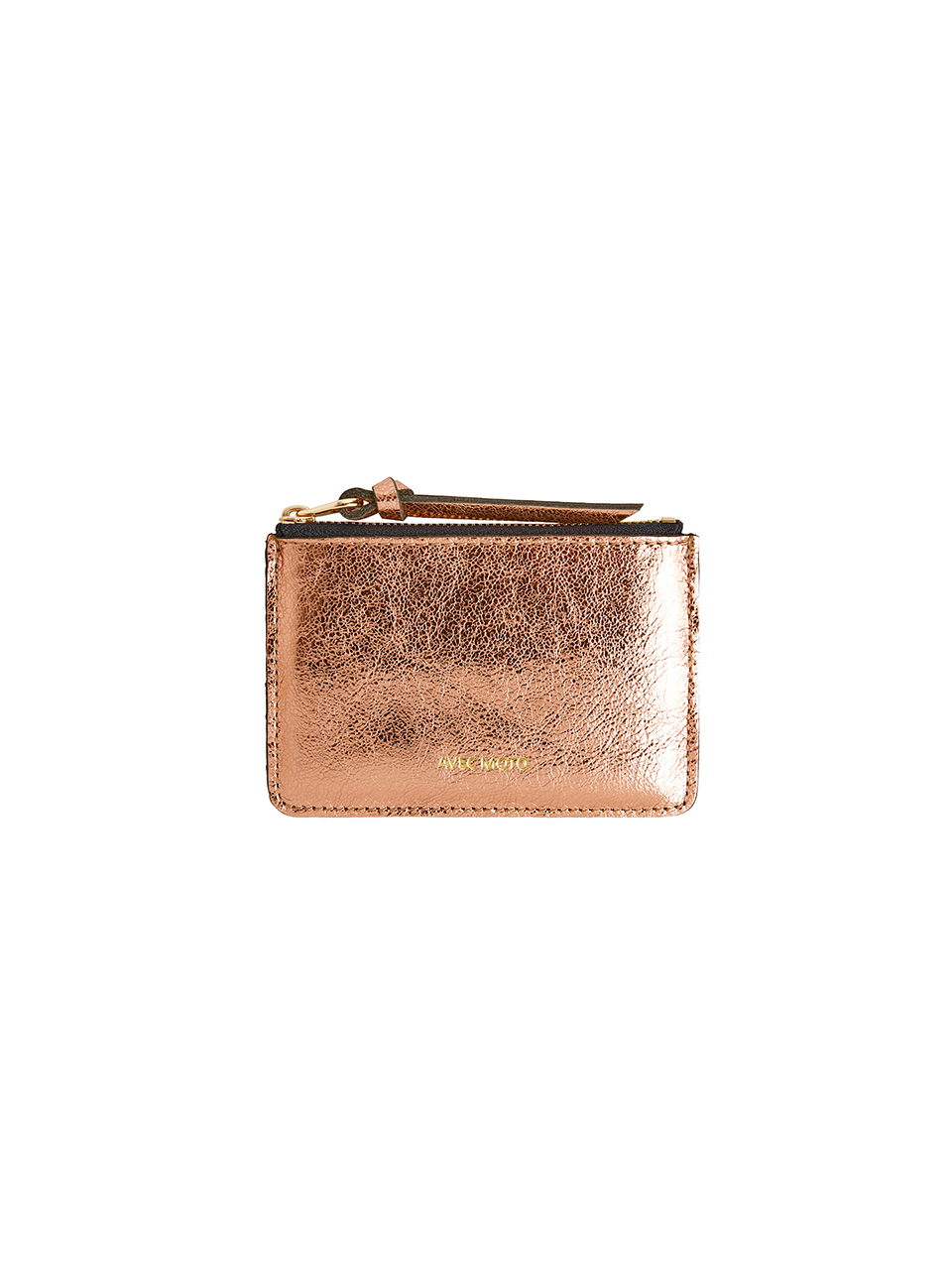 AVECMOTO Emma Coin Purse Light Orange Foil