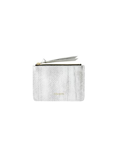 AVECMOTO Emma Coin Purse Silver White Crack