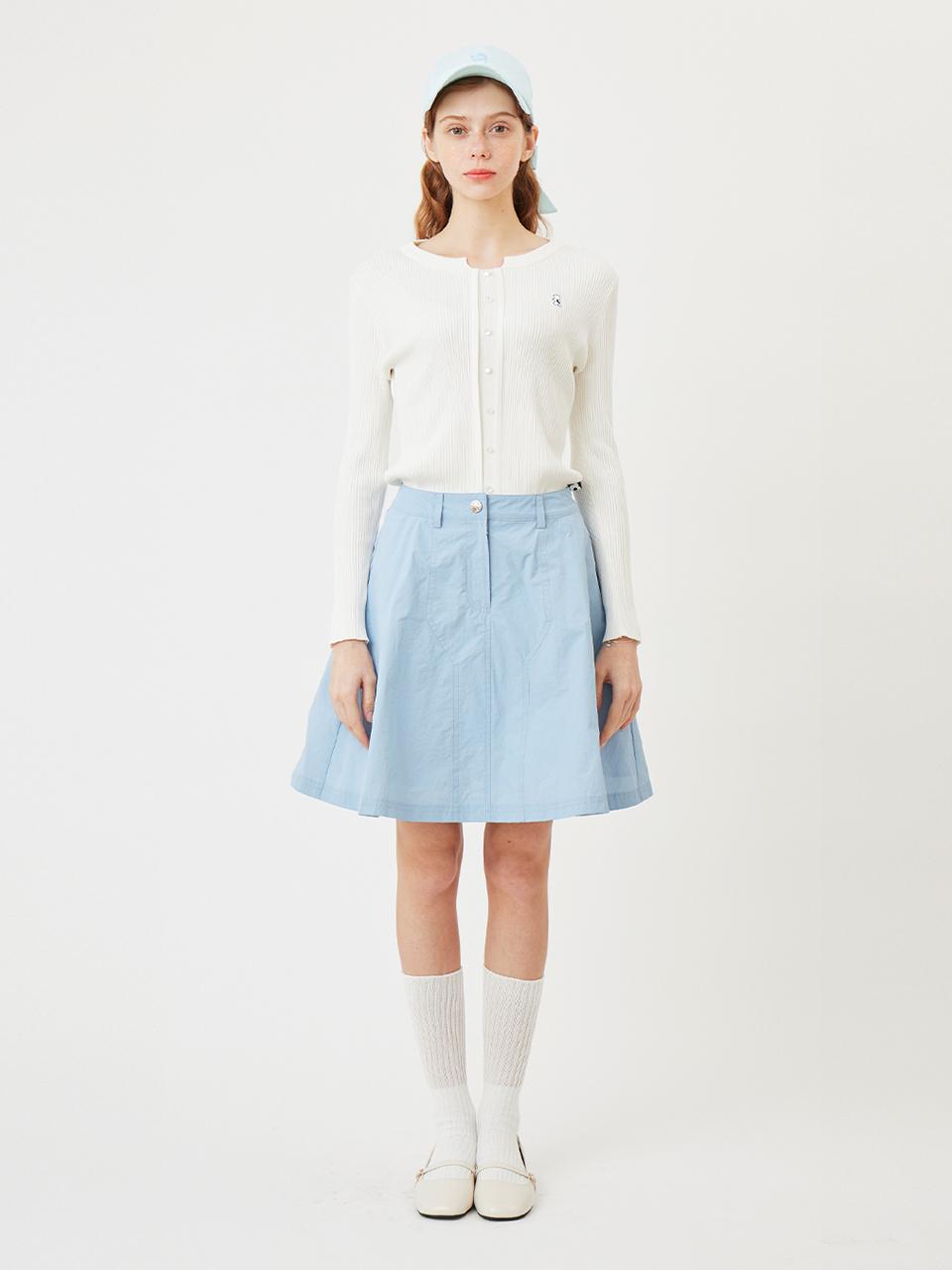 Aven A-line Midi Skirt [Sky Blue]