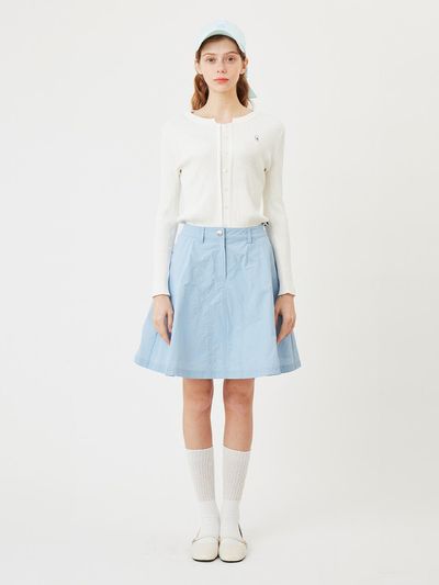 Aven A-line Midi Skirt [Sky Blue]