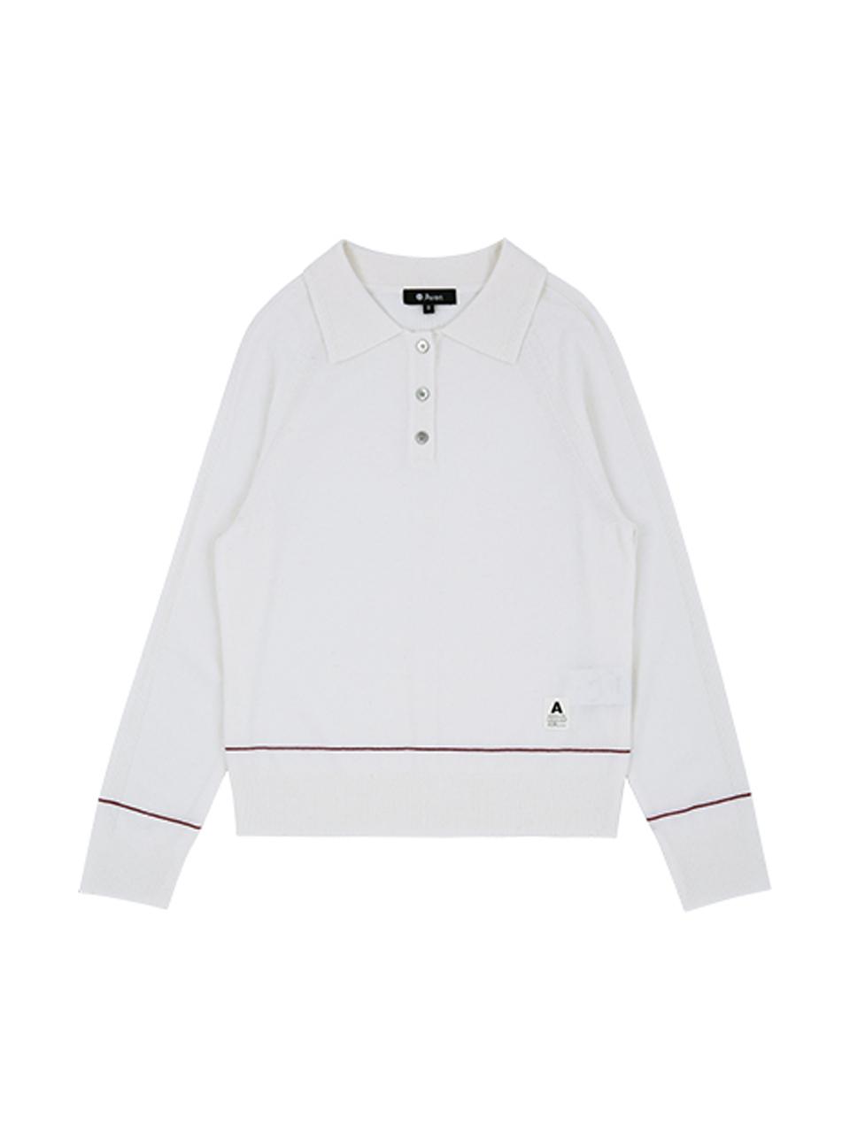 Aven Basic Knit Polo Shirt Golf [White]