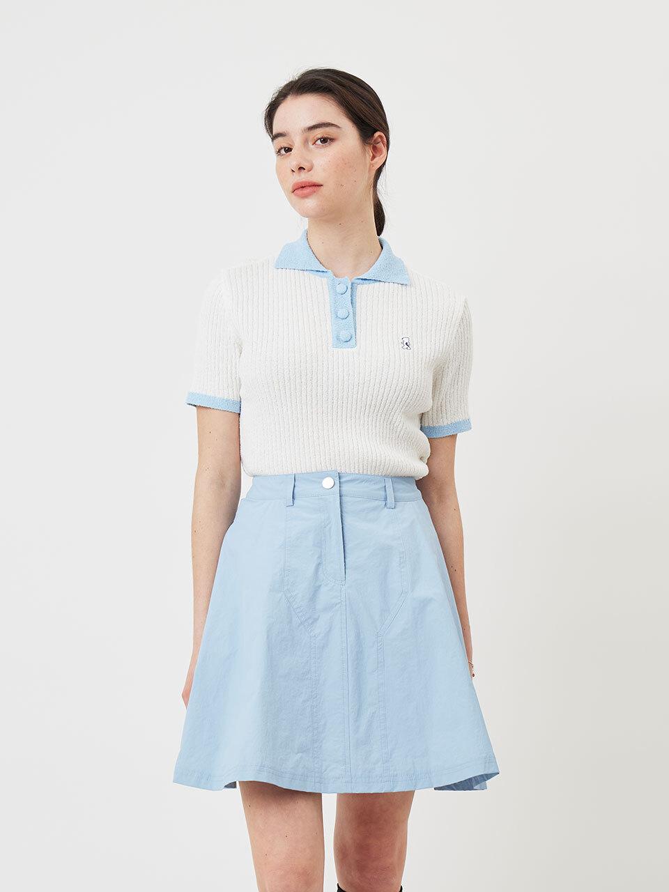 Aven Boucl Knit Polo Shirt [White]