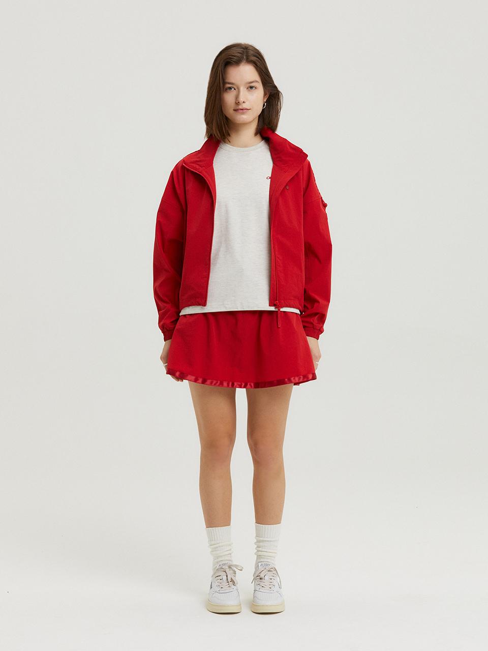 Aven Fleur String Flare Golf Skirt [Red]