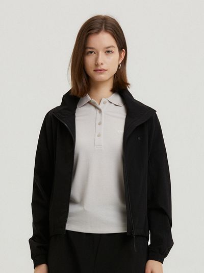 Aven Flor High-Neck Windbreaker Golf [Black]