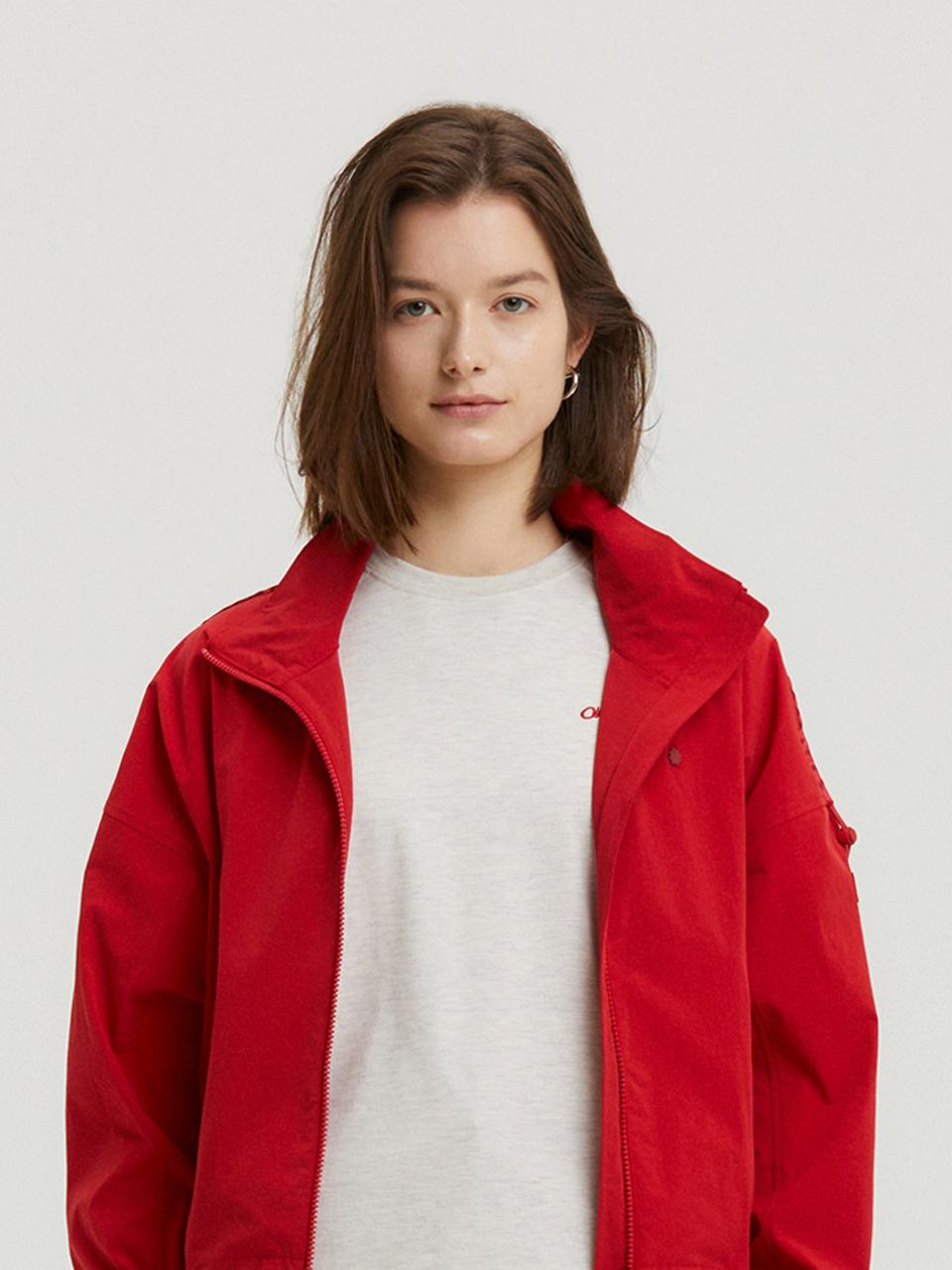 Aven Flor High-Neck Windbreaker Golf [Red]