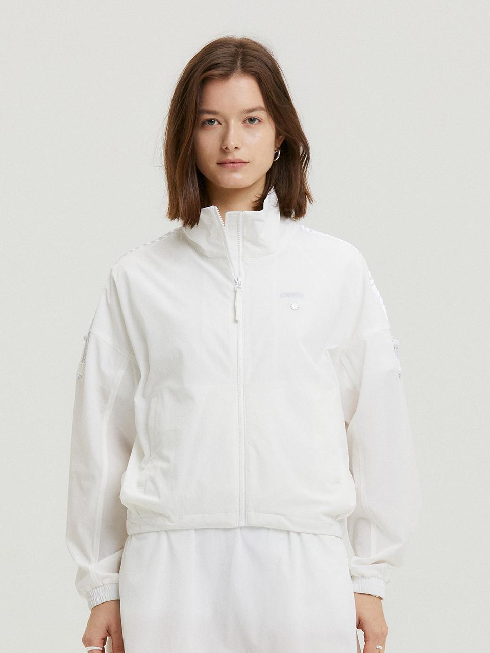Aven Flor High-Neck Windbreaker Golf [White]