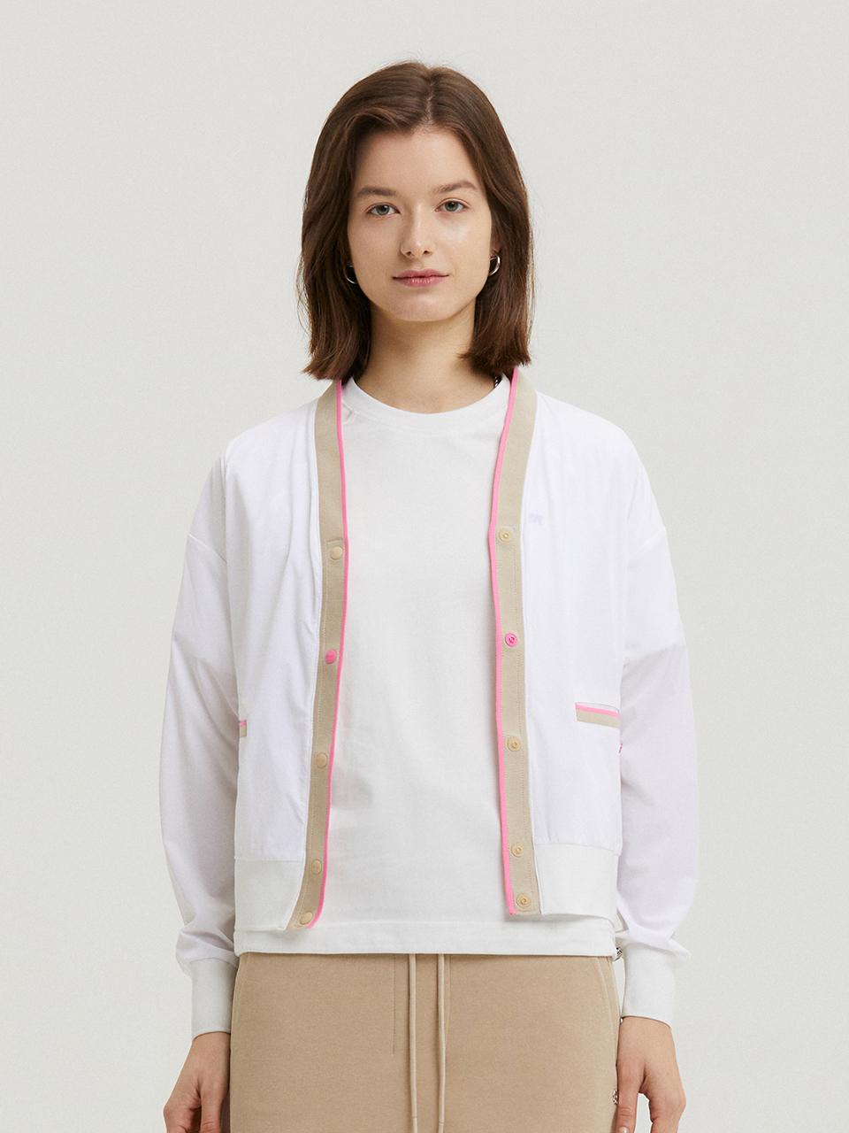 Aven Neo Step Stretch Cardigan Golf [White]