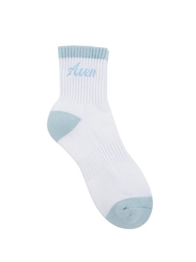 Aven Ribbed Ankle Socks [White]